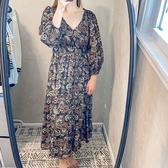 Cleobella Dresses & Skirts - Cleobella Carly Tiered Ankle Dress Cotton Paisley XS